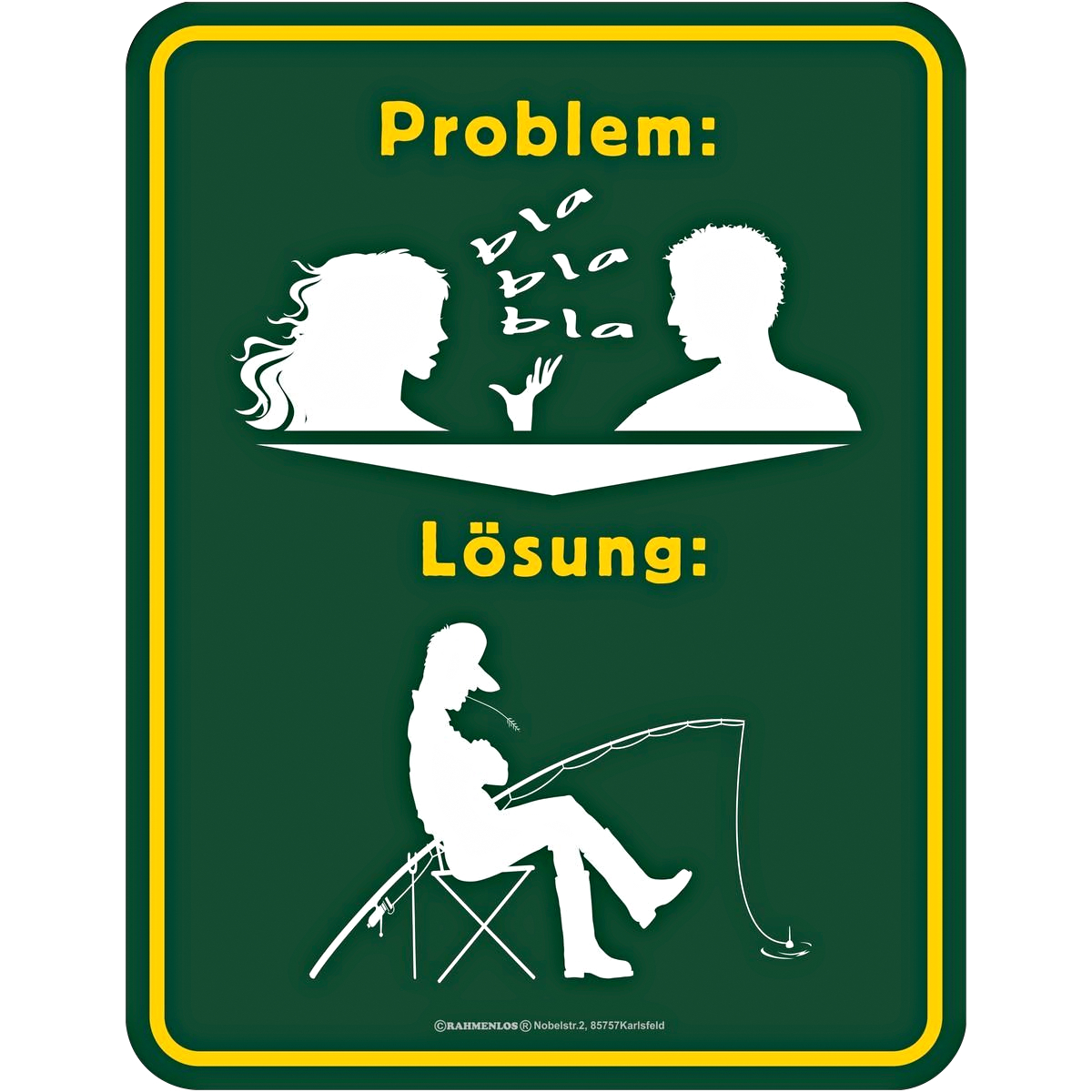 Rahmenlos Blechschild