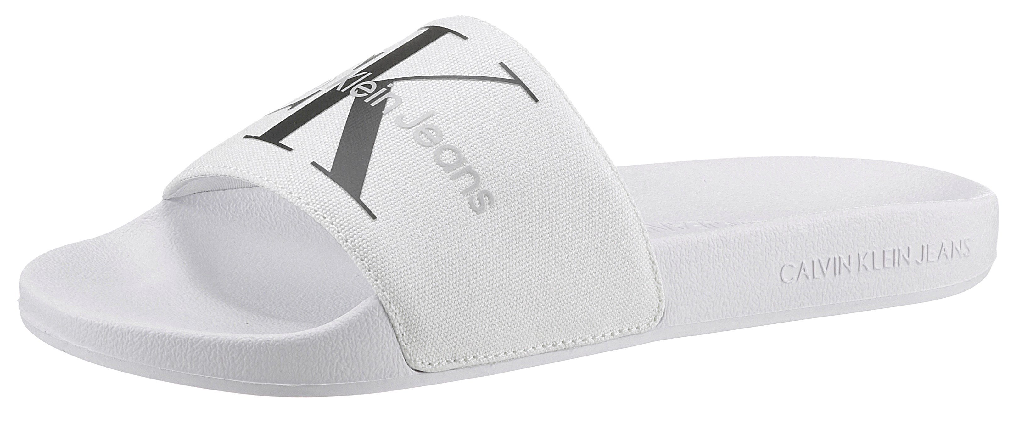 Calvin Klein Jeans Pantolette mit auffälligem Logo, E-Weite (schmal)