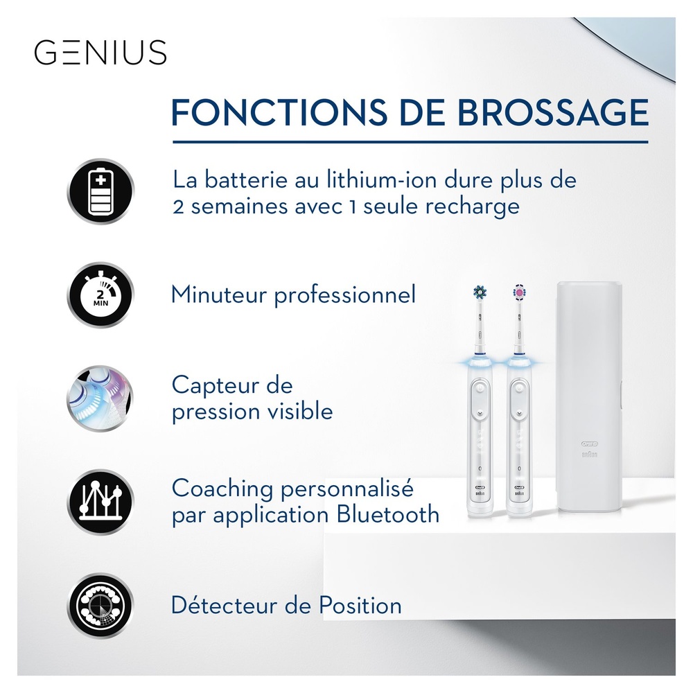 oral-b Oral-B Genius 8900 Brosse À Dents Électrique x2 Brosse À Dents Electrique