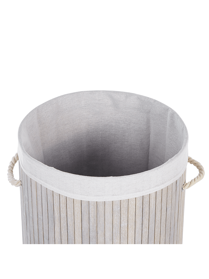 Beliani Wäschekörbe SANNAR in Grau/Weiß - (W) 40 x (H) 60 x (L) 40 cm günstig kaufen onesize