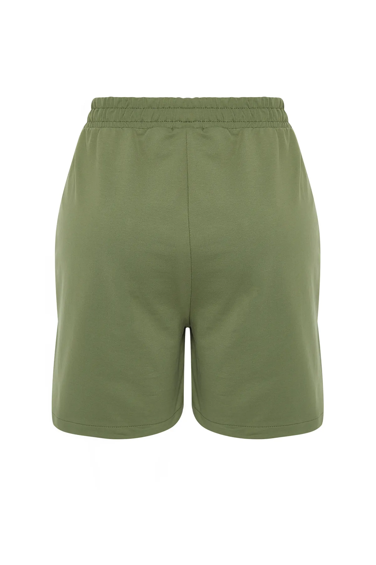 Trendyol Curve  Khakifarbene gestrickte Shorts mit Reißverschluss und Bermudas TBSSS24AP00029