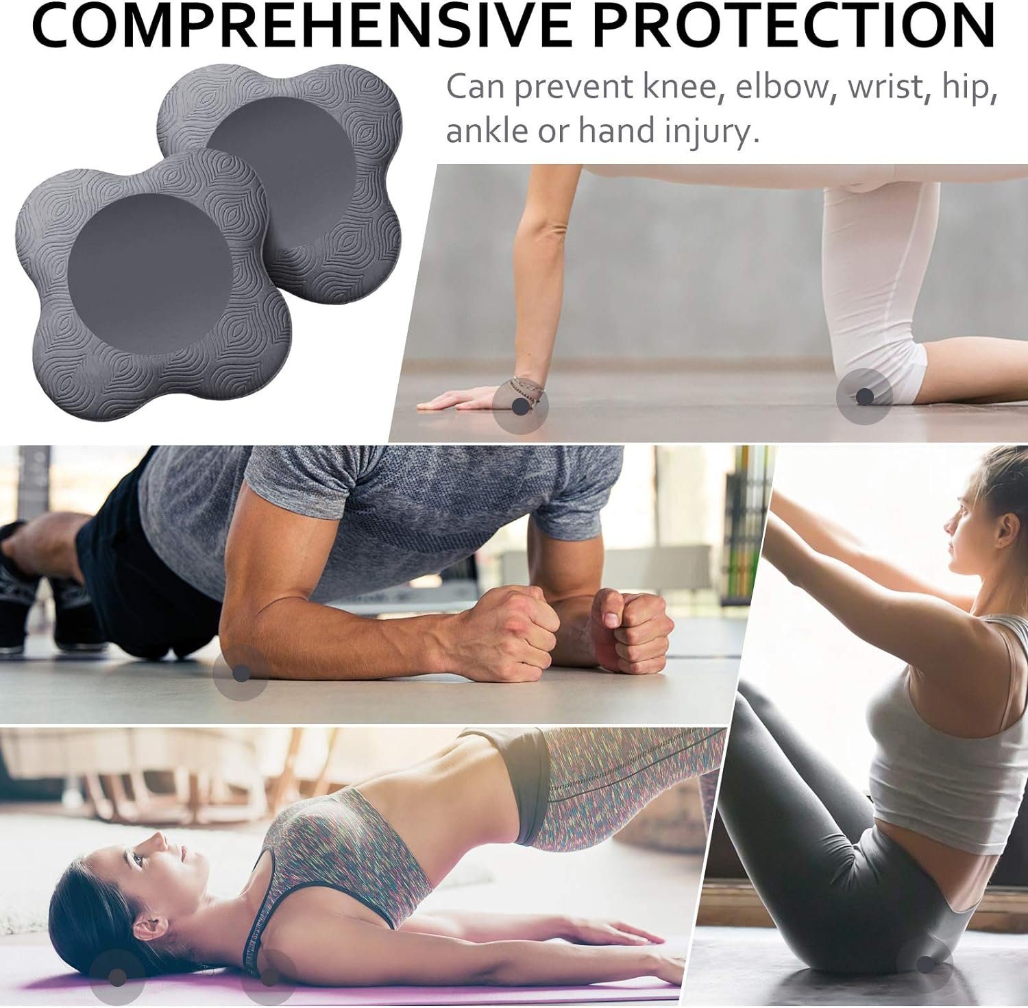 Runxizhou Sportmatten-Regenschutz 2Stk Kniekissen für Yoga,Yoga Matt für Pilates