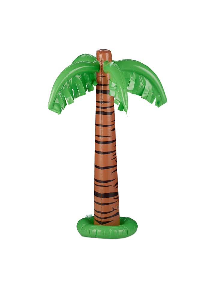 relaxdays Aufblasbare Palme in Grün-Braun günstig kaufen onesize