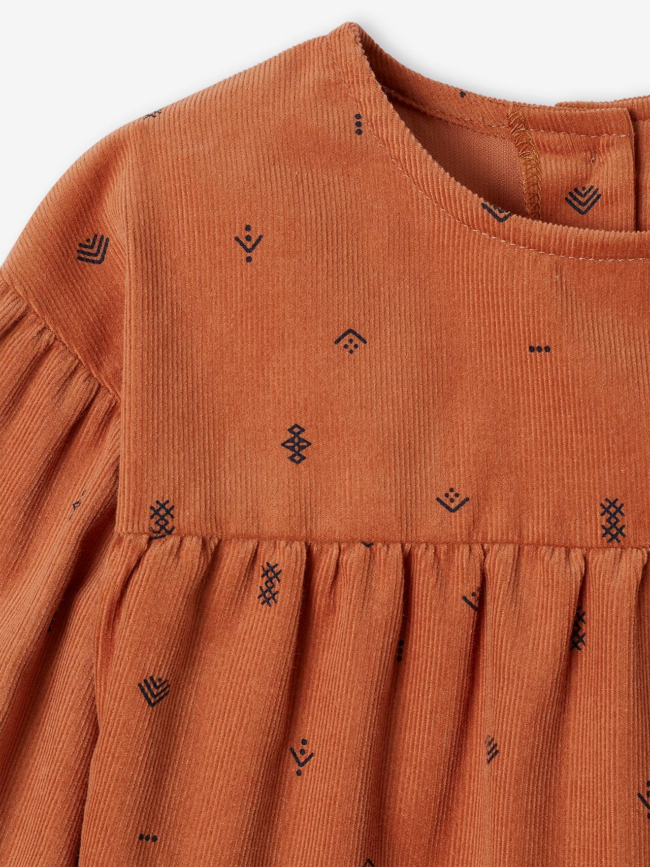 Vertbaudet Mädchen Baby Cordkleid - camel