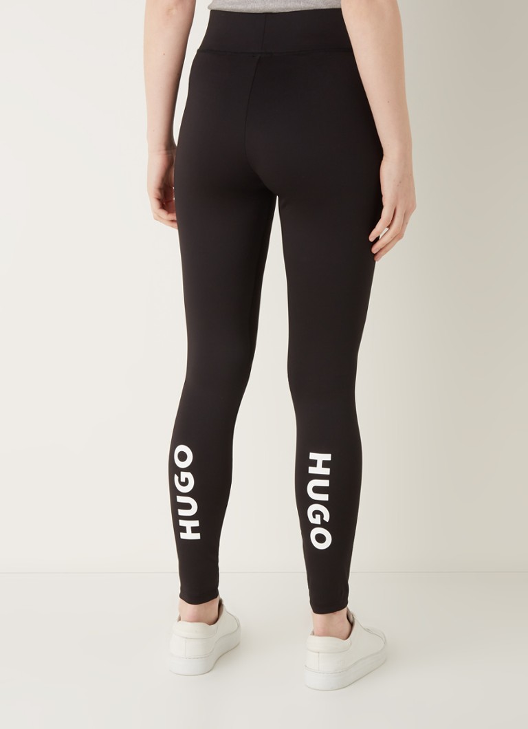 Colanți mulați cu talie înaltă și logo HUGO BOSS imprimat