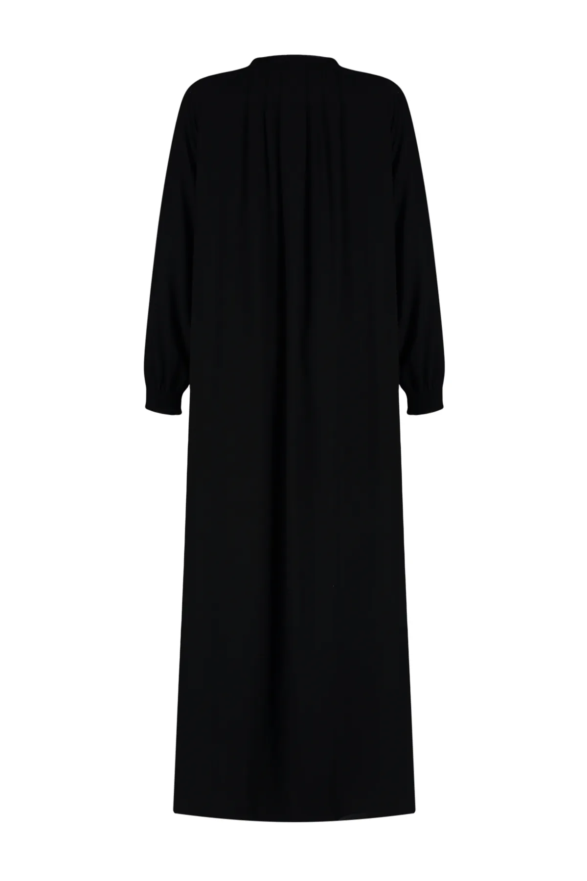 Trendyol Modest  Schwarzes Mevlana-Modell, gewebte dünne Kreppmütze & Ferace & Abaya TCTSS24KF00023