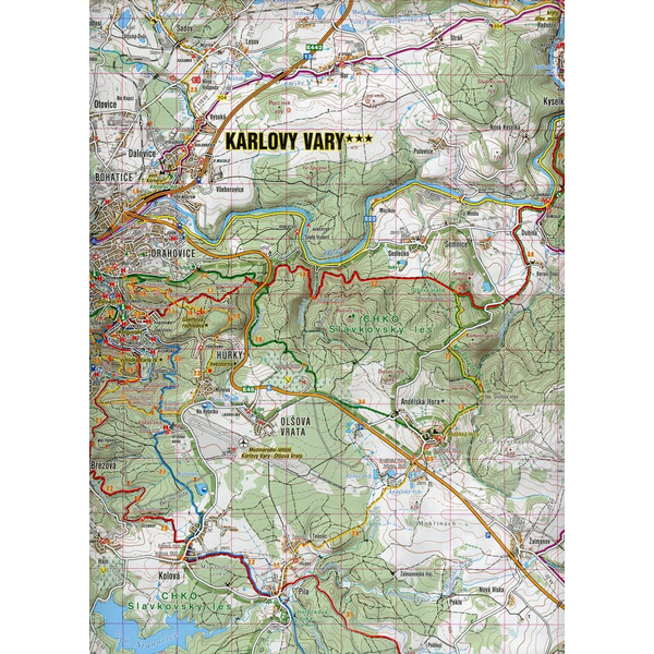 Wanderkarte Tschechien Doupovske hory, Podboransko 1 : 40 000 - Wanderkarte