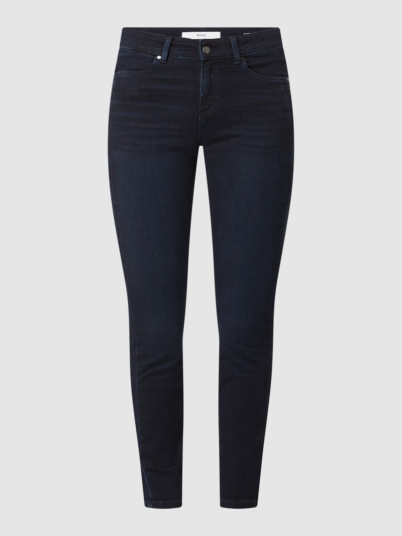 Skinny Fit Jeans mit Bio-Anteil Modell 'Ana' in dunkelblau
