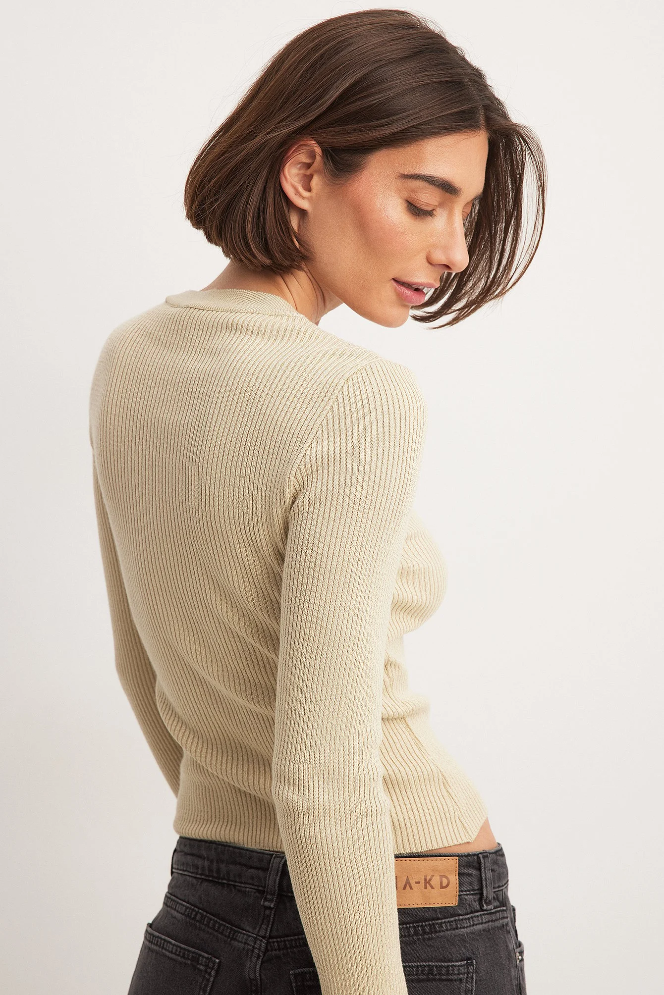 Gerippter Pullover