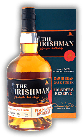 The Irishman Founders Reserve Caribbean Cask Finish The Irishman Founders Reserve Caribbean Cask Finish Ein wirklich exotischer Tropfen. 0,7	 Liter - Vol 46%