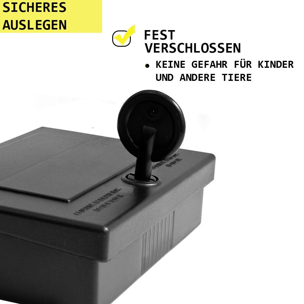 Petigi Köderbox 5x Mäuseköderbox Köderbox Köderstation Mäuseköder Maus Mäusefalle