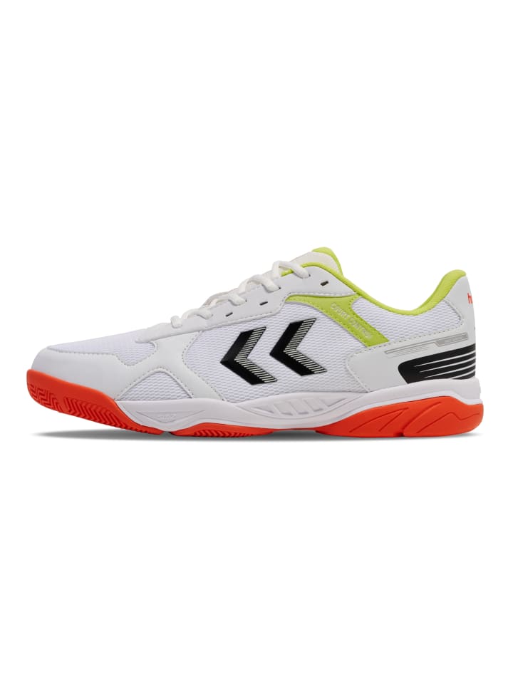 Hummel Hummel Hallenschuh Court Control Erwachsene in BRIGHT WHITE/TANGERINE TANGO günstig kaufen