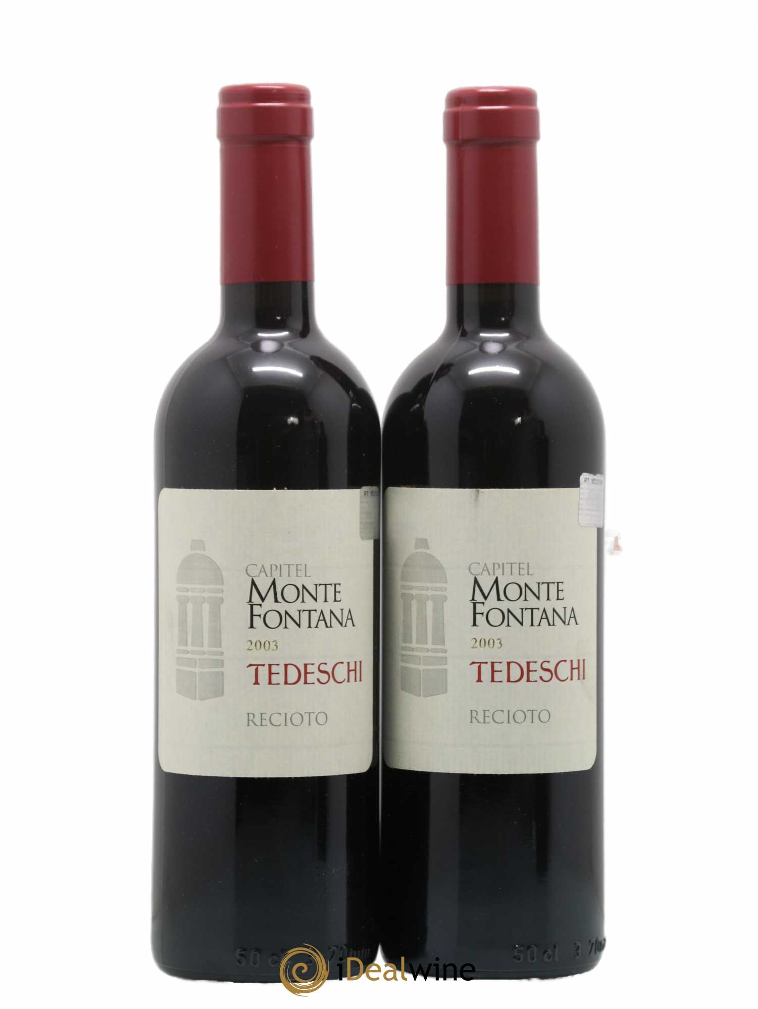 Italie Tedeschi Capitel Monte Fontana Recioto 50cl 2003 - Lot de 2 Bouteilles