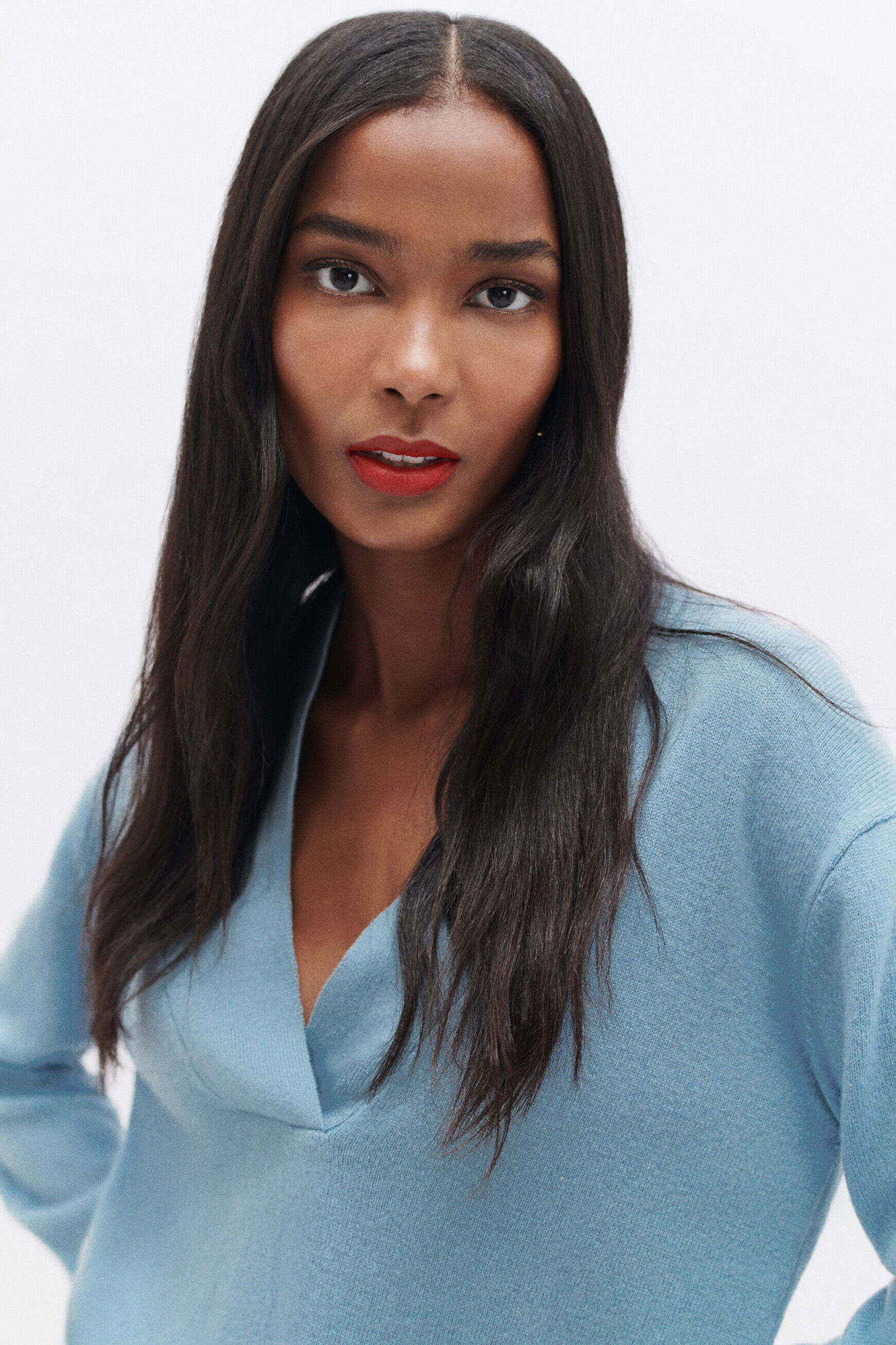 Pull mona bleu ciel femme