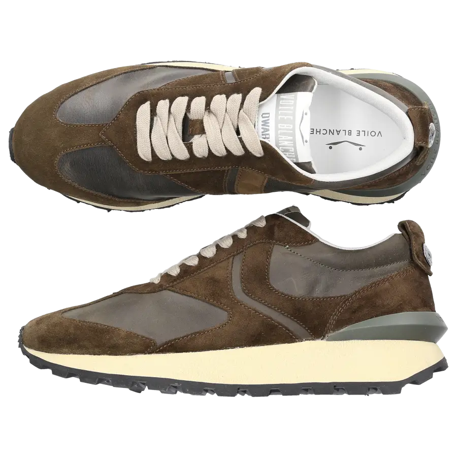 VOILE BLANCHE - Sneaker low Qwark MAN Kalbsleder - oliv