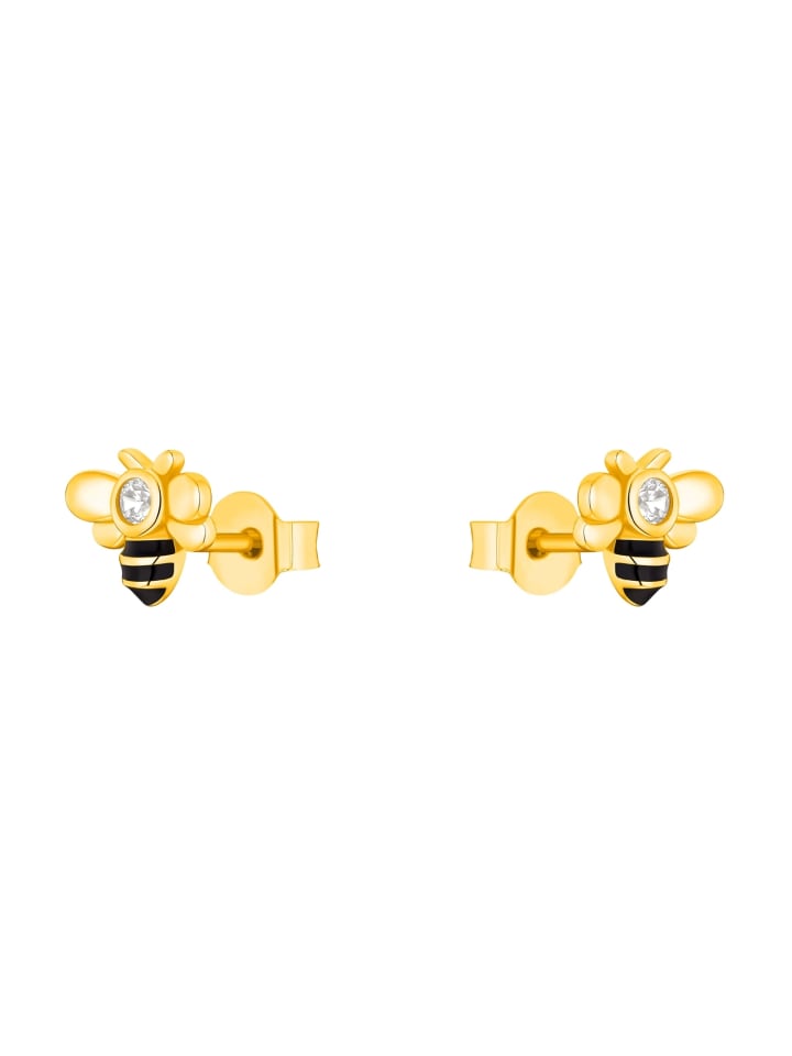 Prinzessin Lillifee Ohrstecker Silber 925, 14ct gelbvergoldet in Schwarz günstig kaufen onesize