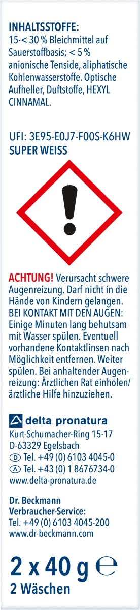 Wäsche Weiß super im Beutel, 80 g