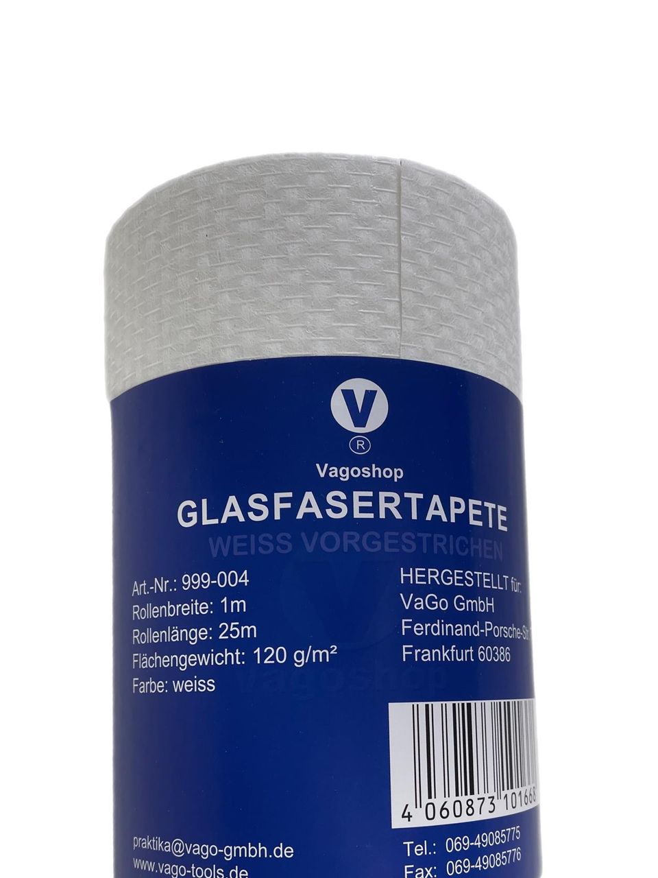 Vago-Tools Glasfasergewebe Doppelkette VORGESTRICHEN 3x Glasfasertapete 120 g/m²