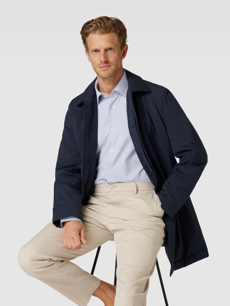 Mantel mit Leistentaschen Modell 'Jared' in marineblau