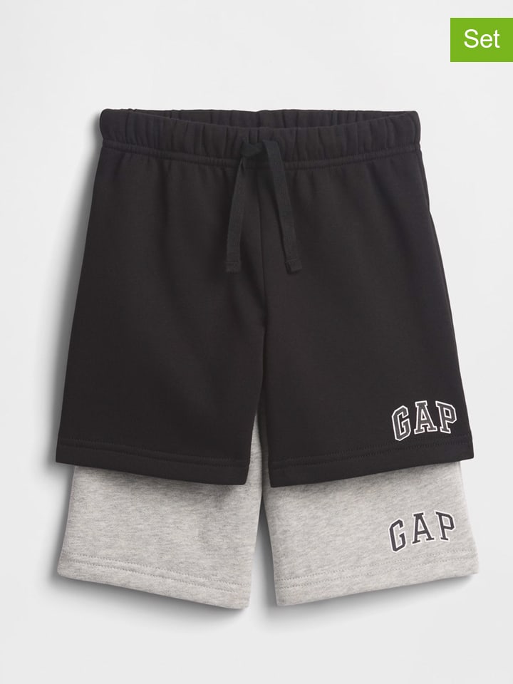GAP 2er-Set: Sweatshorts in Schwarz/ Grau günstig kaufen