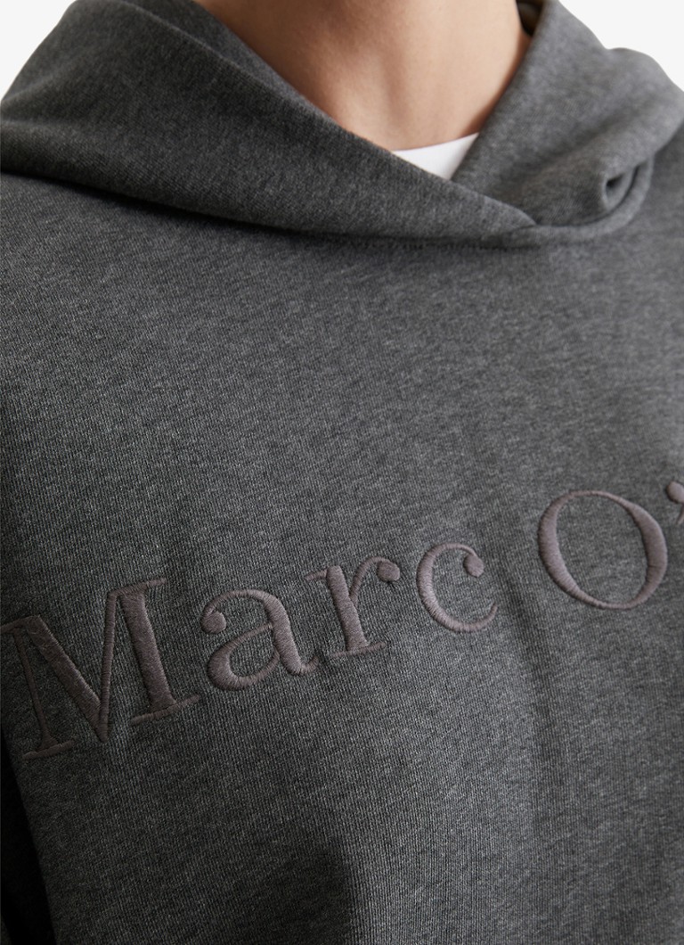 Marc O'Polo Ylisuuri luomupuuvillahuppari logobrodeerauksella