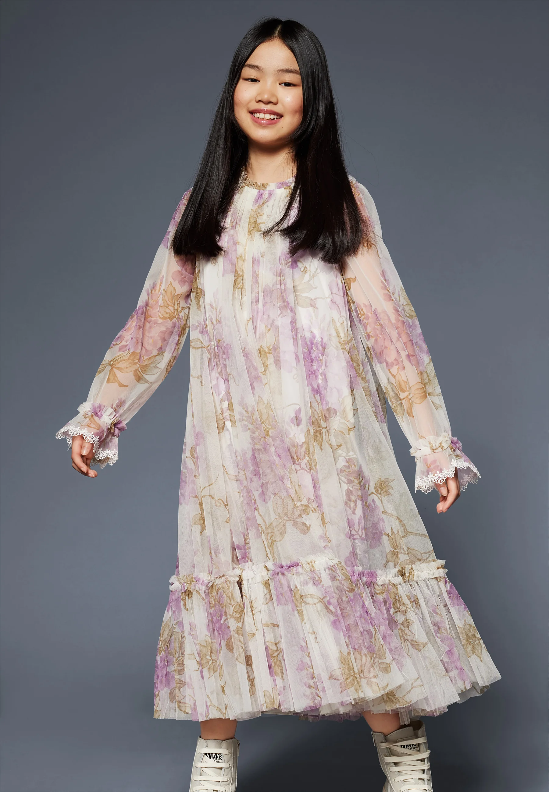 Vestido infantil de manga larga WISTERIA de Needle & Thread - Vestido elegante