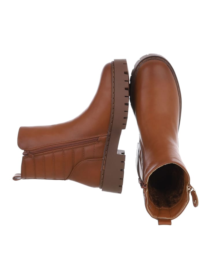 Ital-Design Stiefelette in Camel günstig kaufen