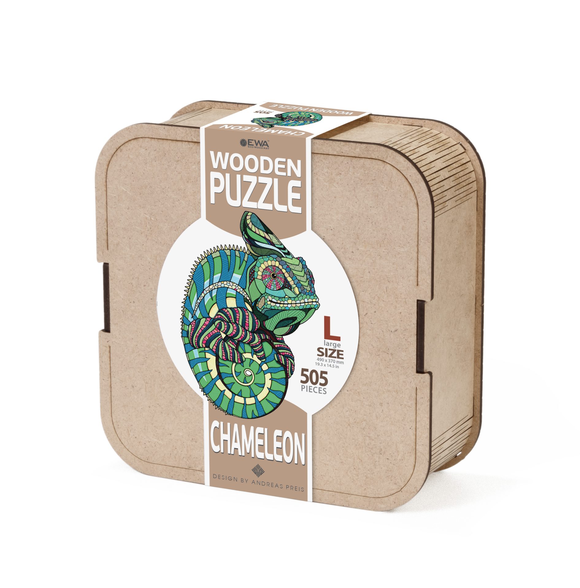 Eco Wood Art Puzzle Eco-Wood-Art Chamäleon Holzpuzzle, 505 Puzzleteile