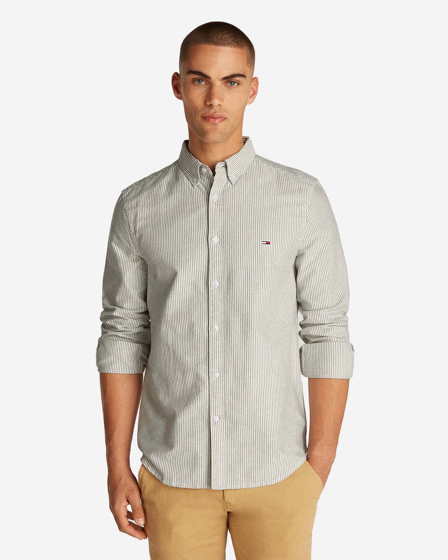 Camicia Tommy Hilfiger Slim Oxford Strip M DM0DM20668-C1G