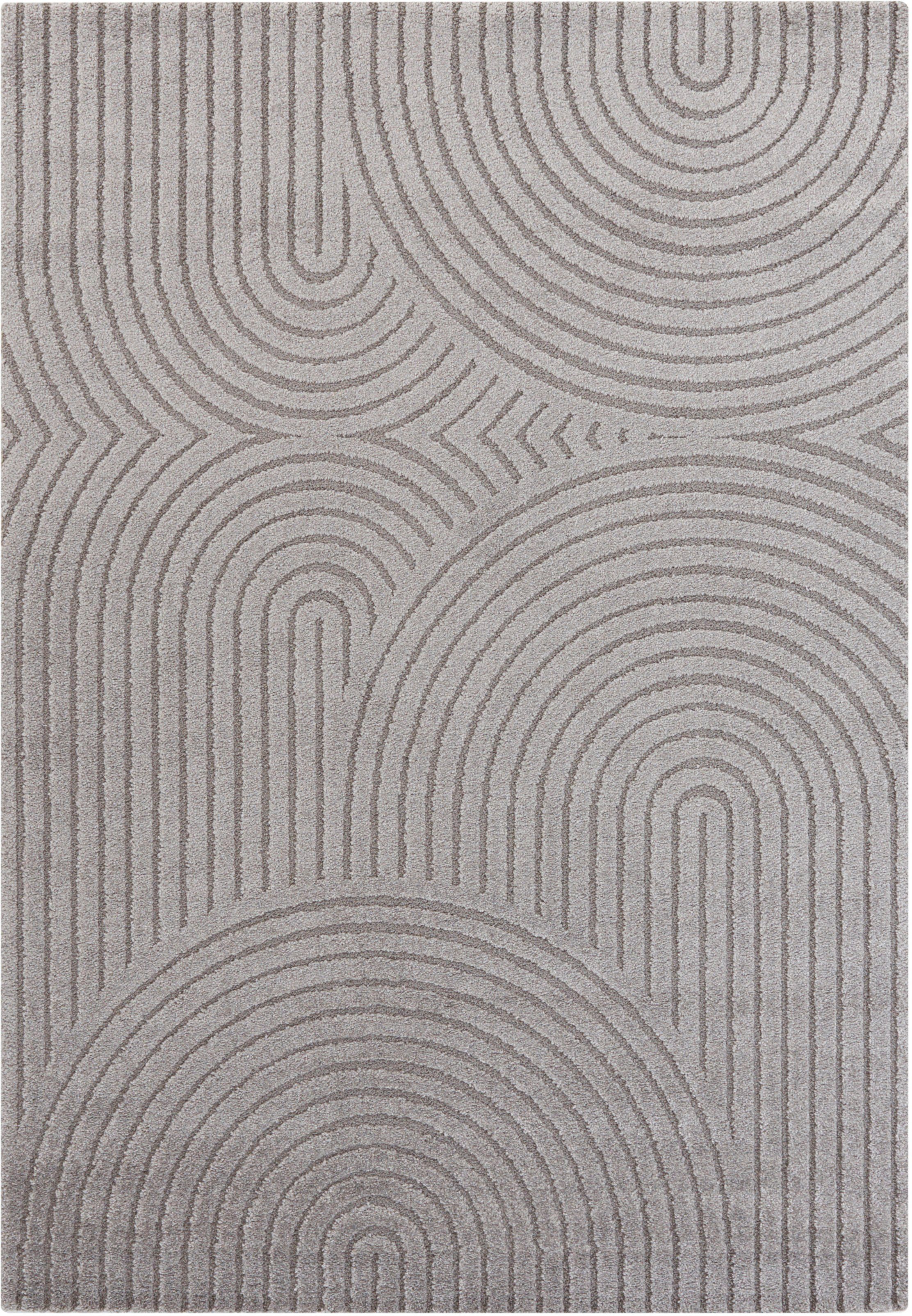 Designteppich Panglao, ELLE DECORATION, rechteckig, Höhe: 14 mm, Flauschiger Kurzflor, Hoch Tief Effekt, Modern, Weich, Wohnzimmer