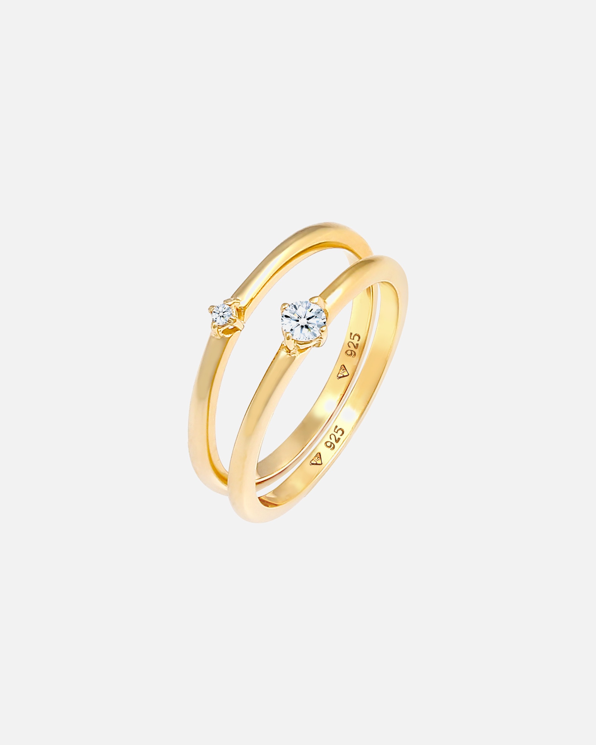Klasyczny, elegancki damski pierścionek typu solitaire z diamentami (0,13 ct.) w srebrze próby 925