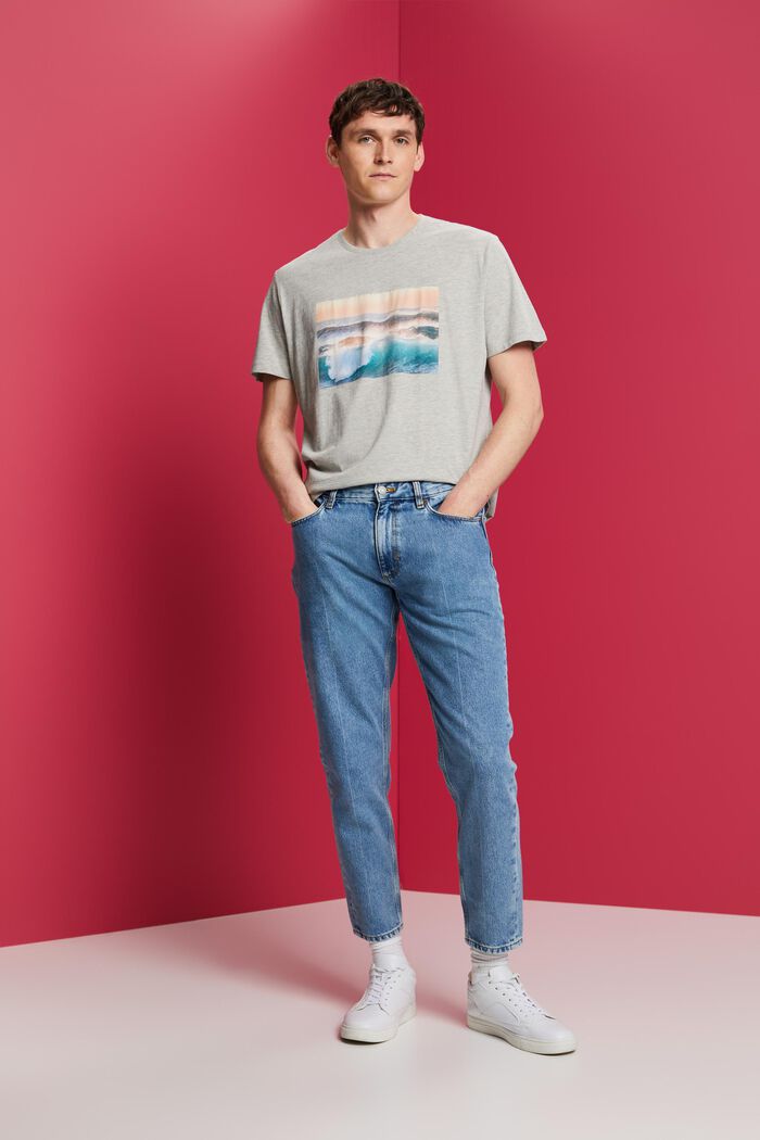 Bedrucktes T-Shirt aus Slub-Jersey