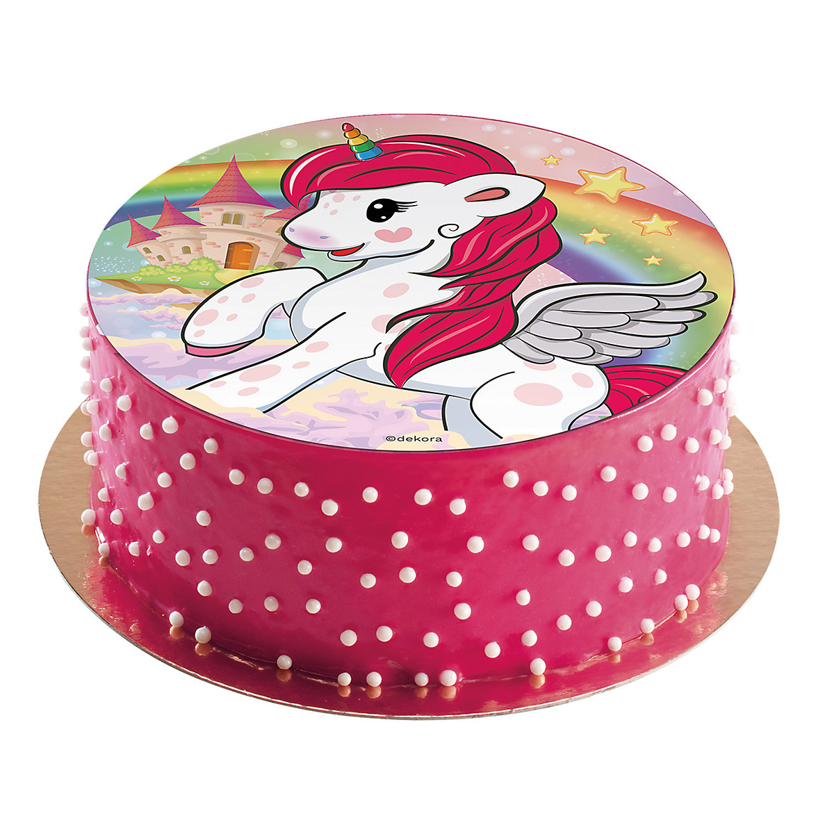 Essbare Tortenaufleger Einhorn 20cm