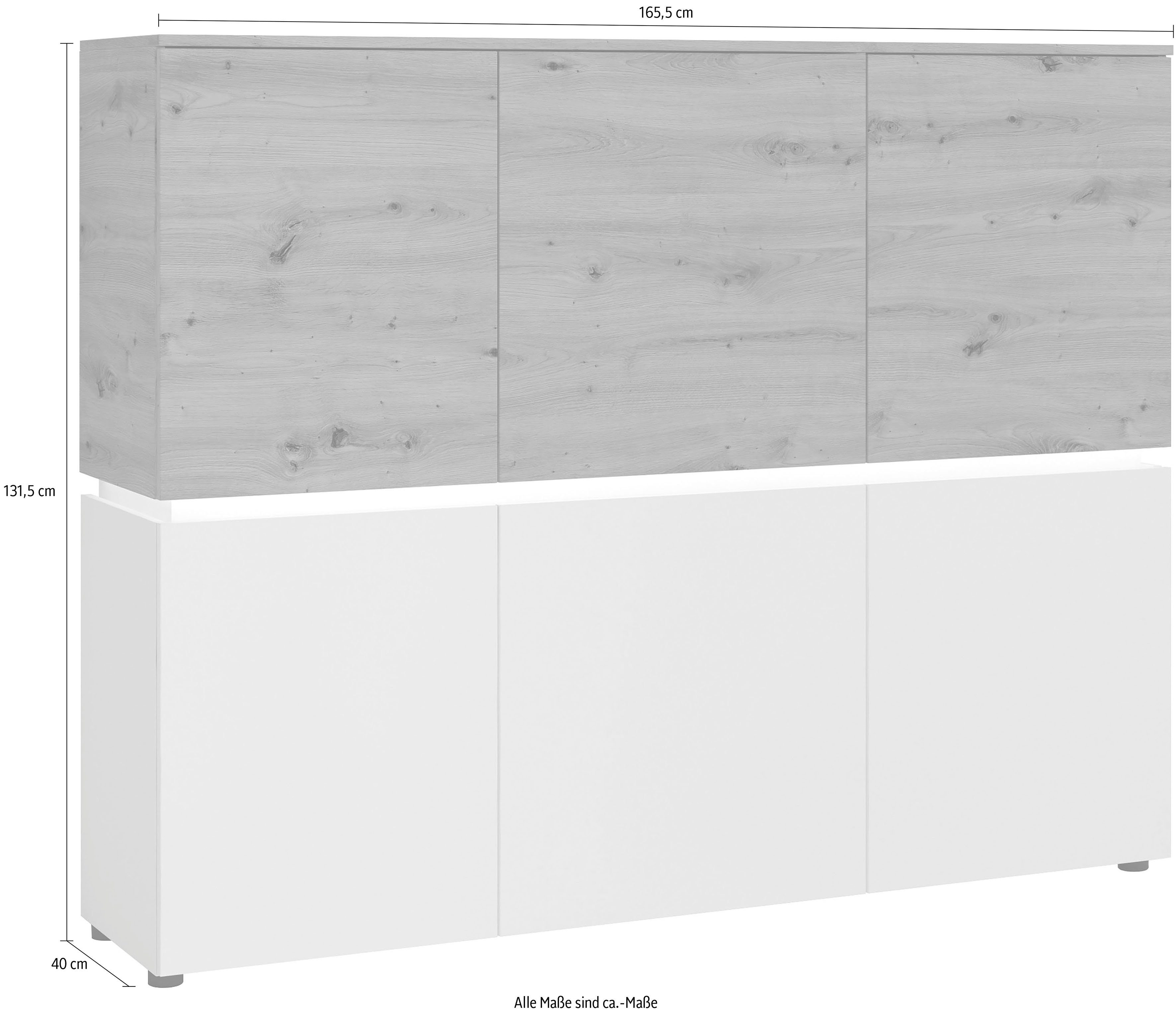 INOSIGN Highboard Luci, Breite 165,5 cm