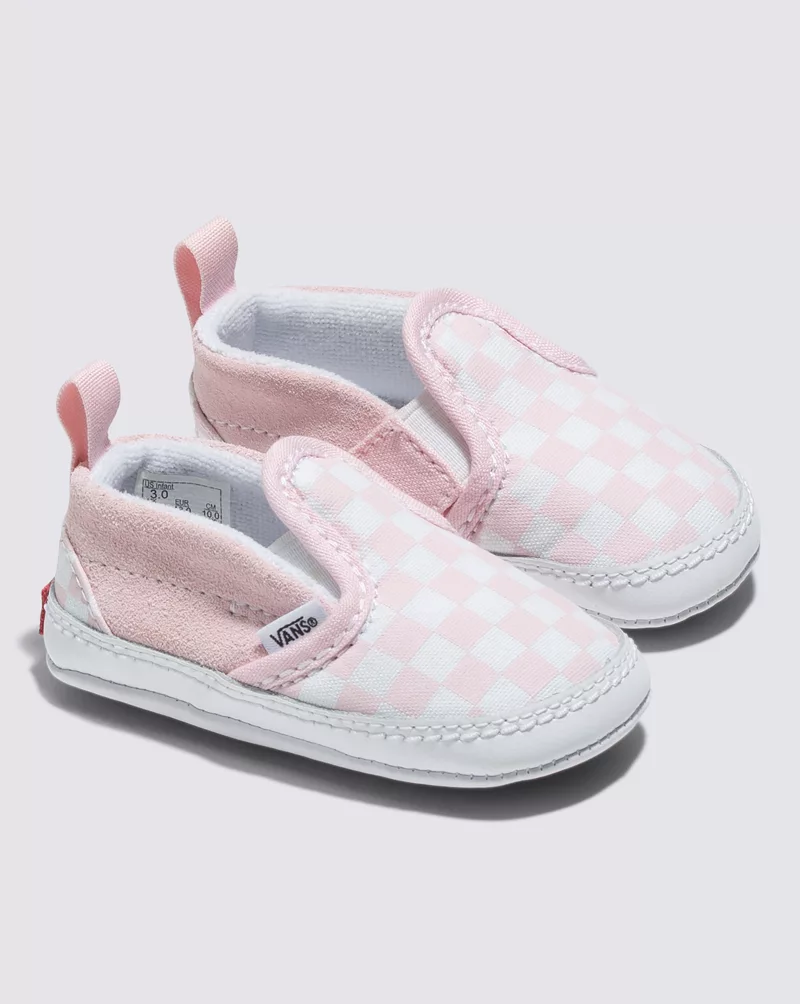 Infant Slip-On V Crib Checkerboard Shoe