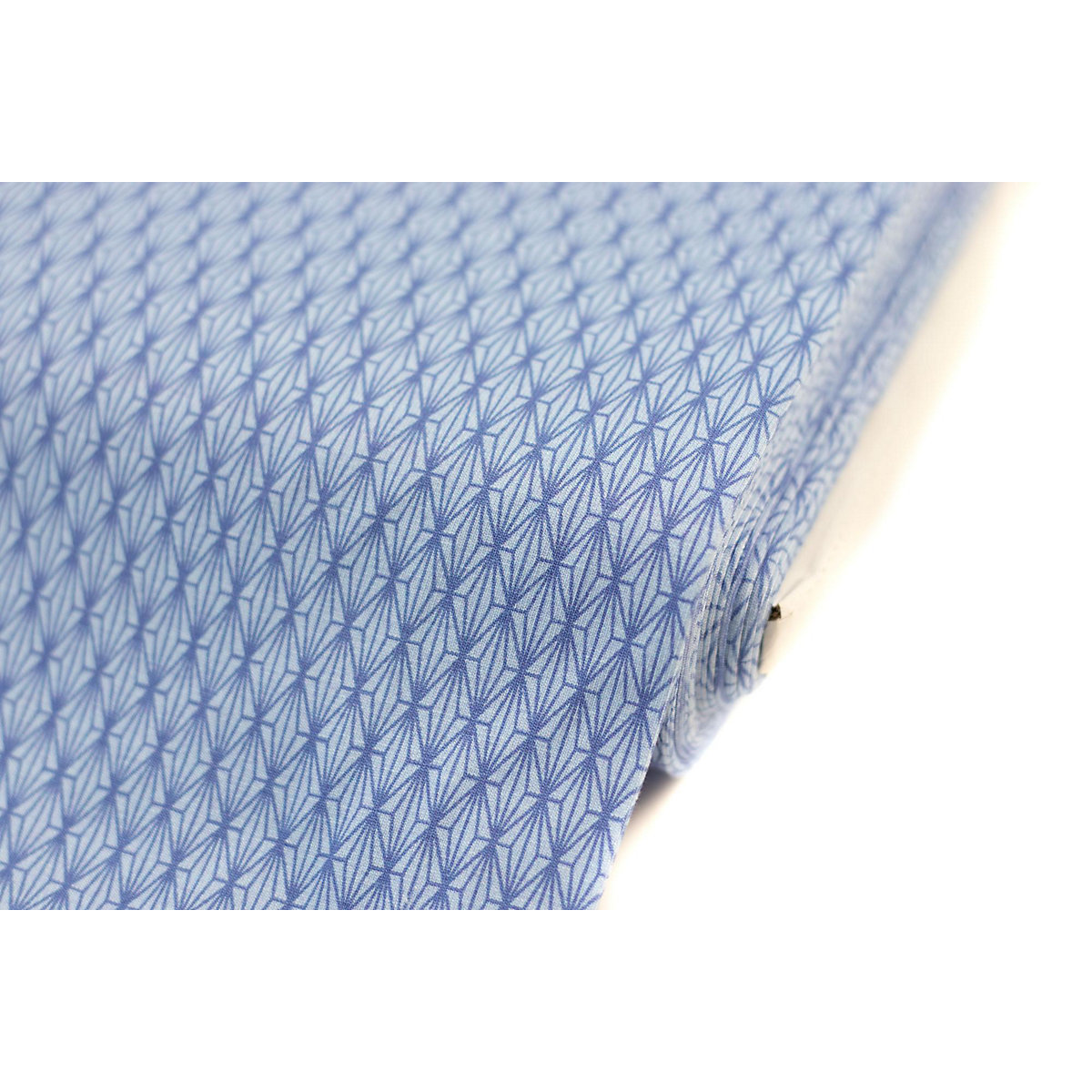 Jersey Stoff Baumwol Meterware Grafisch Rauten Blau 145 cm WB Zen