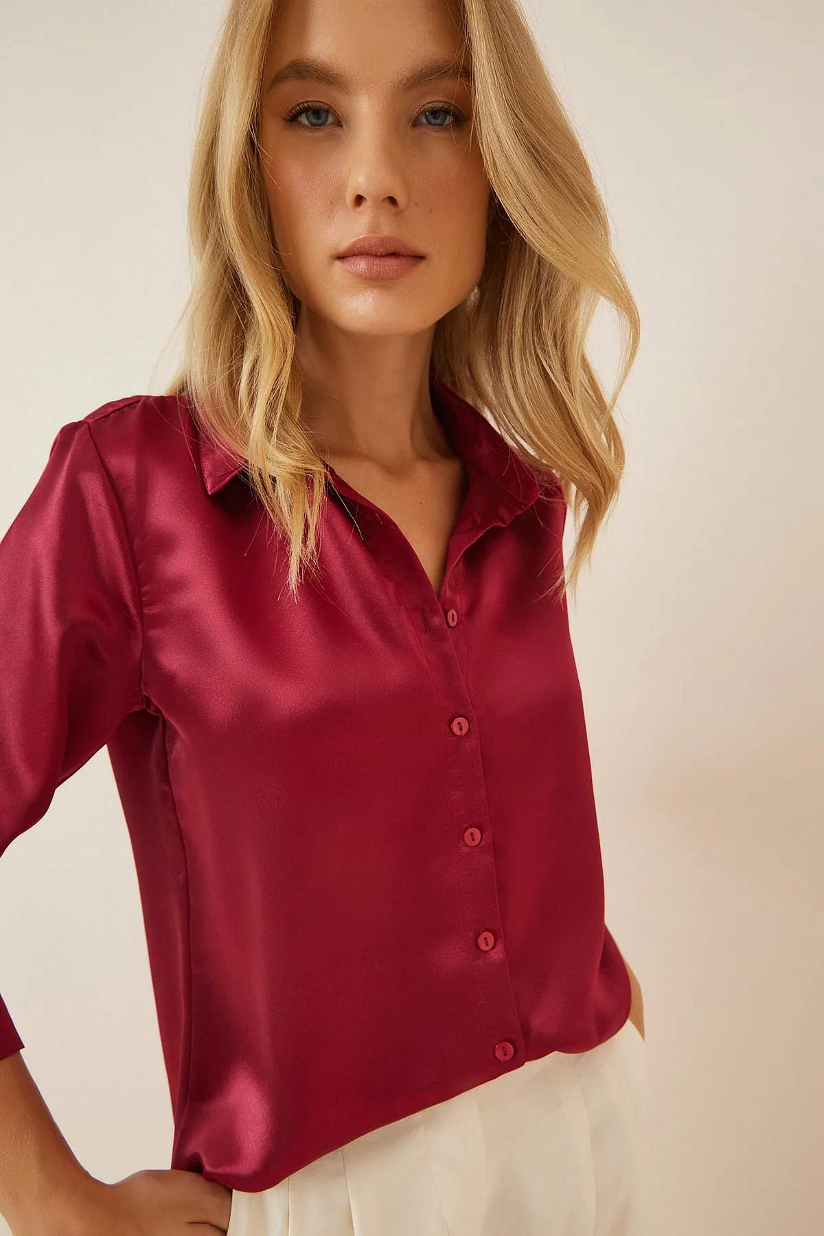 Happiness İstanbul  Hemde - Bordeaux - Regular Fit