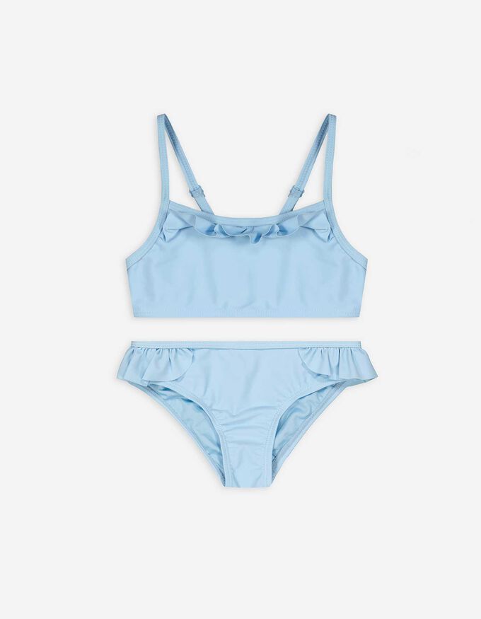 Set aus Bikinitop und Bikinislip - Volants