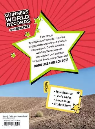 Ravensburger Guinness World Records für Erstleser - Fahrzeuge