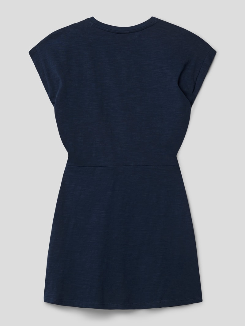 Kleid mit Knotendetail in marineblau