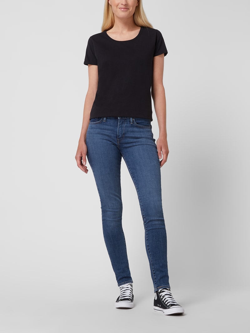 Jeans mit Label-Patch '311™ SHAPING SKINNY' in blau