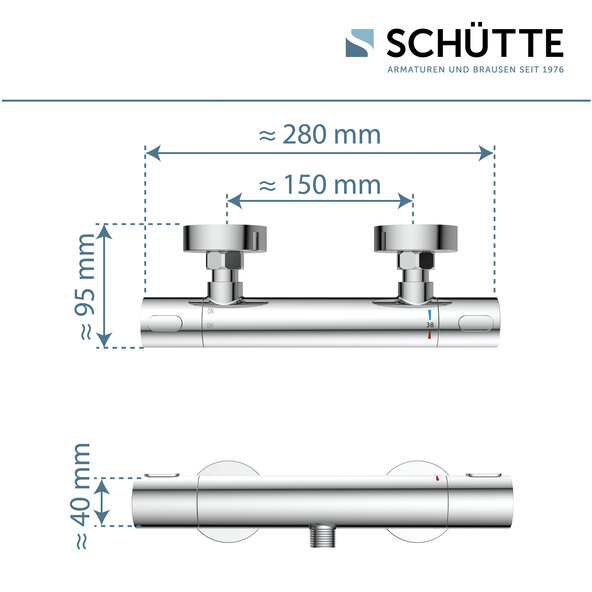 Duscharmatur mit Thermostat LOS ANGELES, chrom
