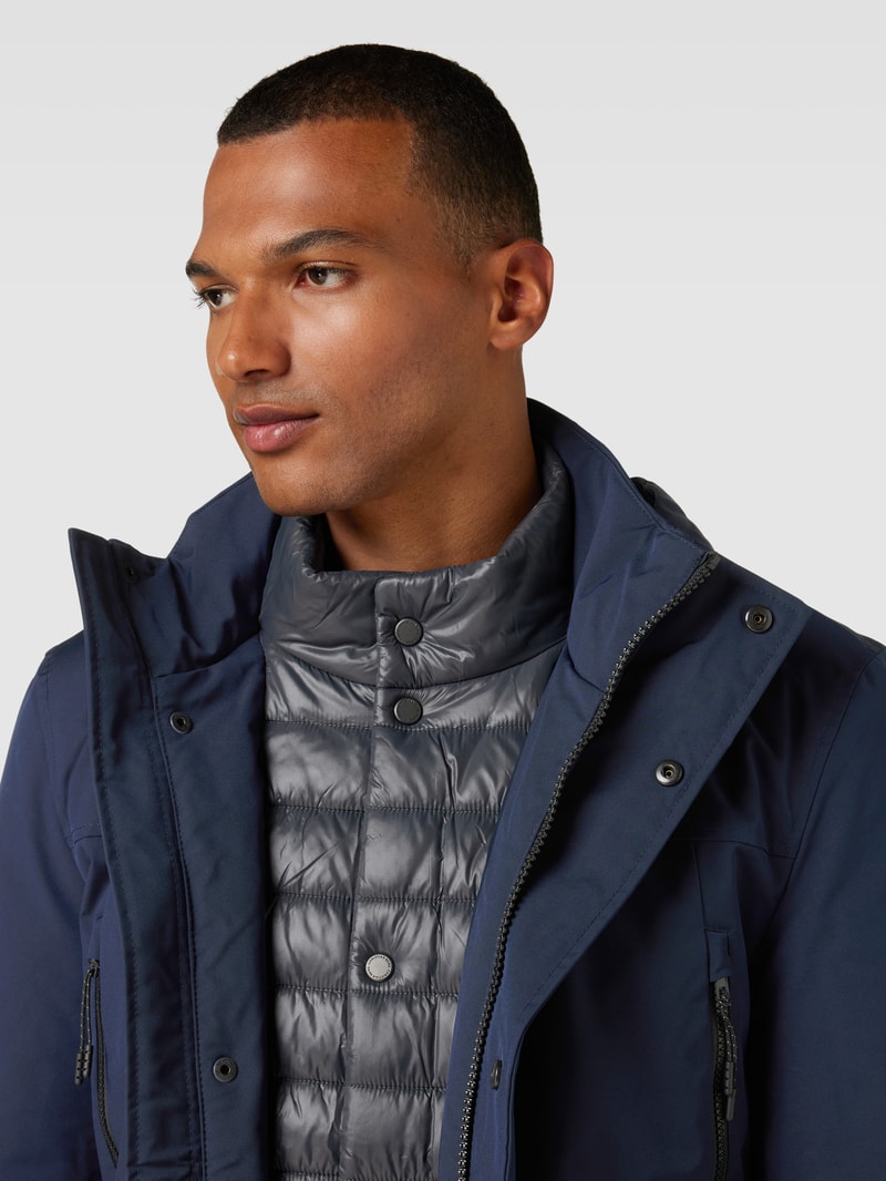 Jacke mit Kapuze in marineblau
