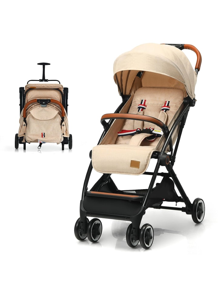 COSTWAY Kinderwagen in Beige günstig kaufen 70x40 cm