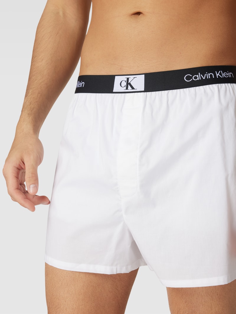 Boxershorts mit Logo-Bund Modell 'BOXER SLIM' im 3er-Pack in mittelgrau meliert
