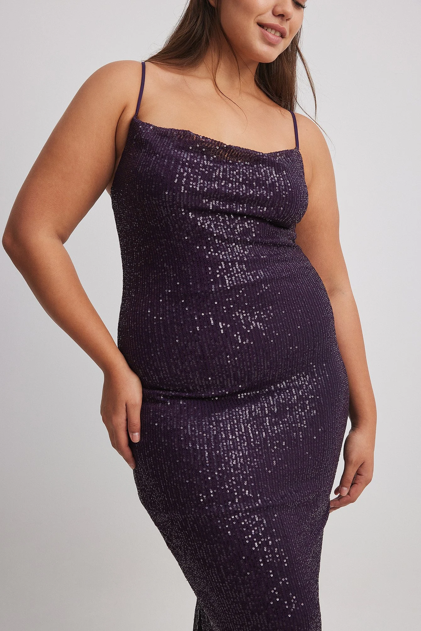 Midikleid mit Pailletten
