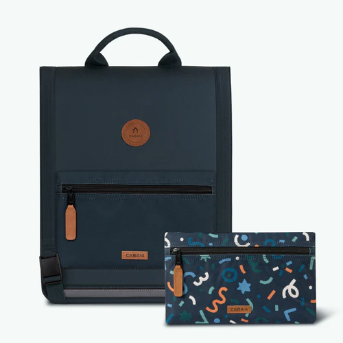 Discover Large Reykjavik navy blue schoolbag