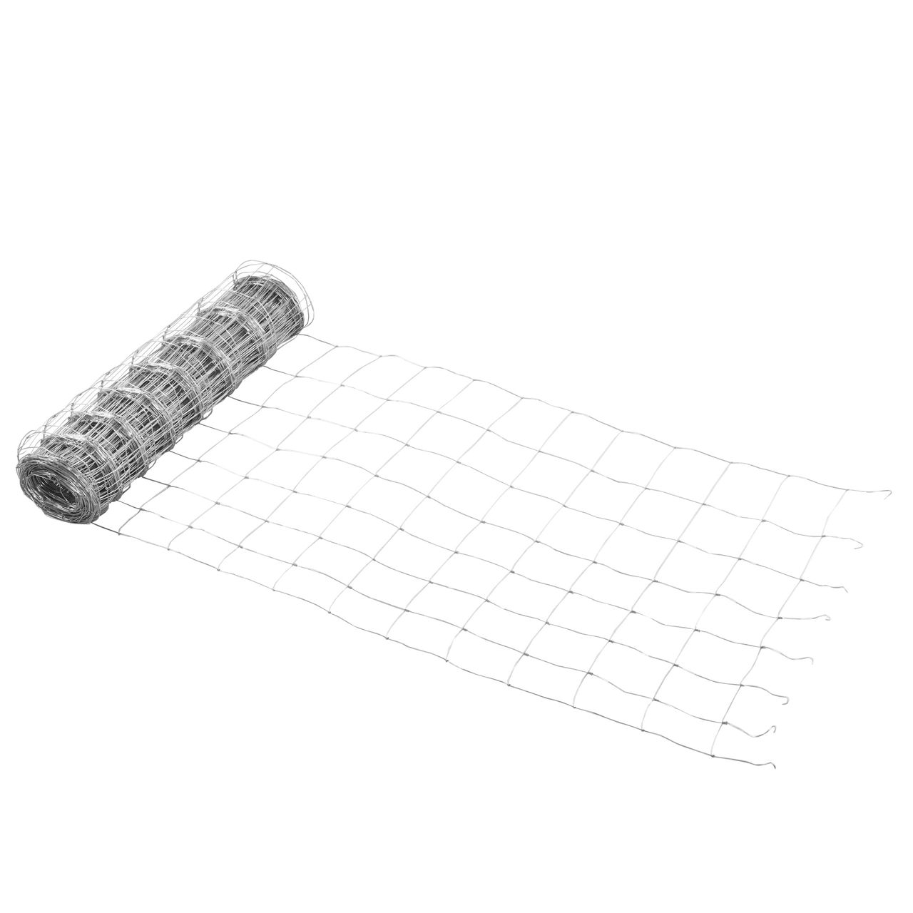 PawHut Maschendraht Drahtgitter Gartenzaun 52 x 1 m Volierendraht Drahtzaun Rolle Masche stark Stahl Silber