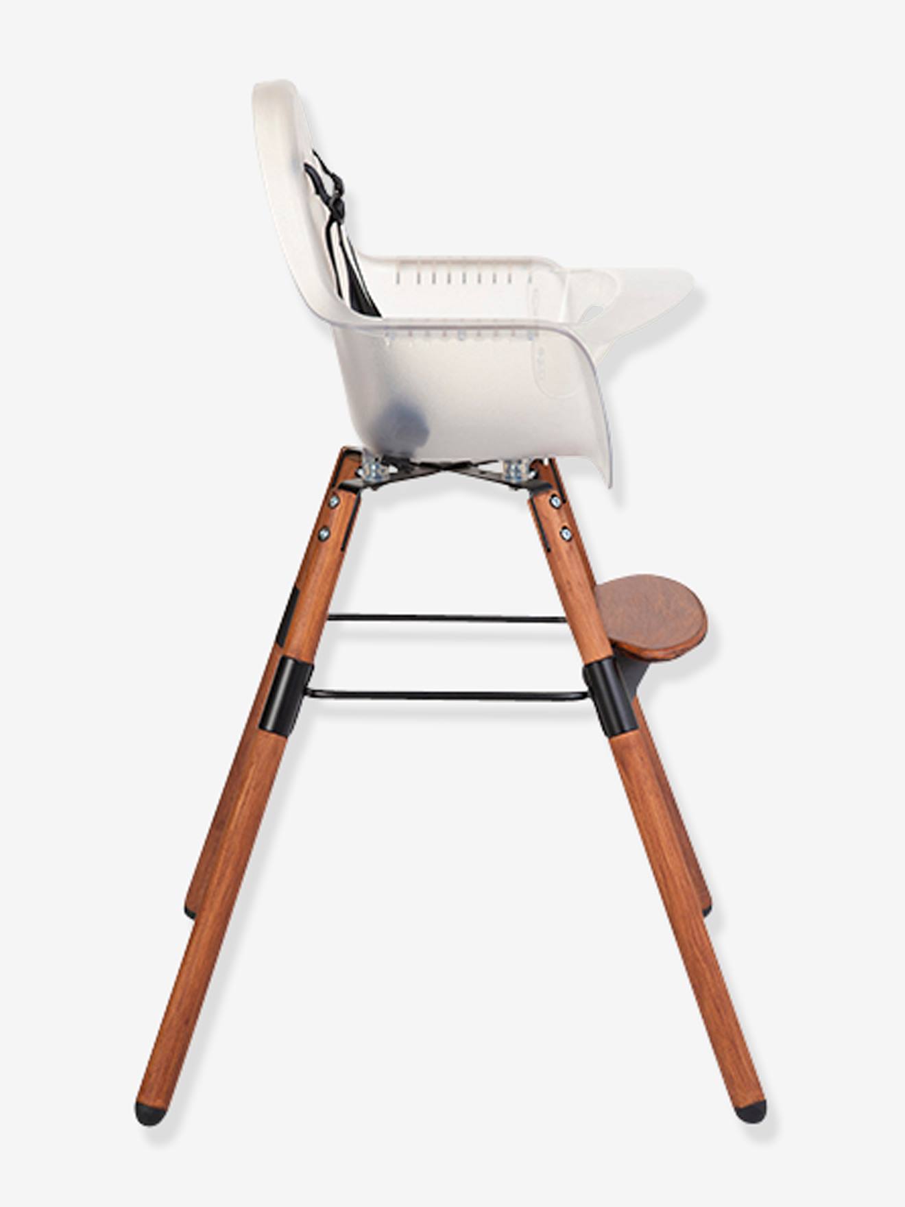 Chaise haute Evolu 2 + arceau CHILDHOME transparent naturel