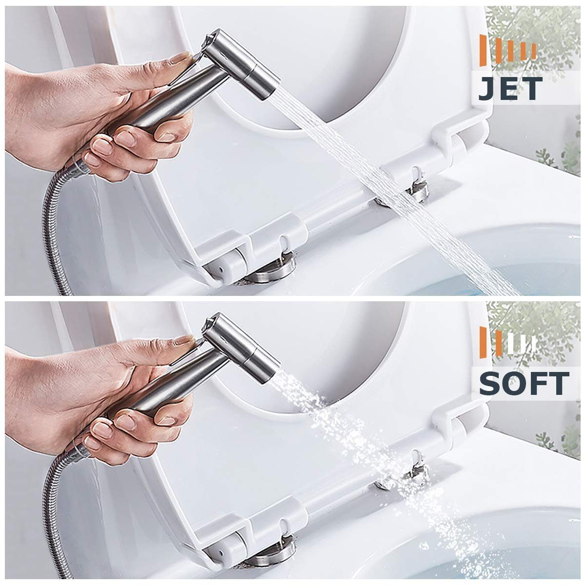 Haiaveng Seitenbrause Bidet Edelstahl-Bidet-Duschkopf und Armaturen